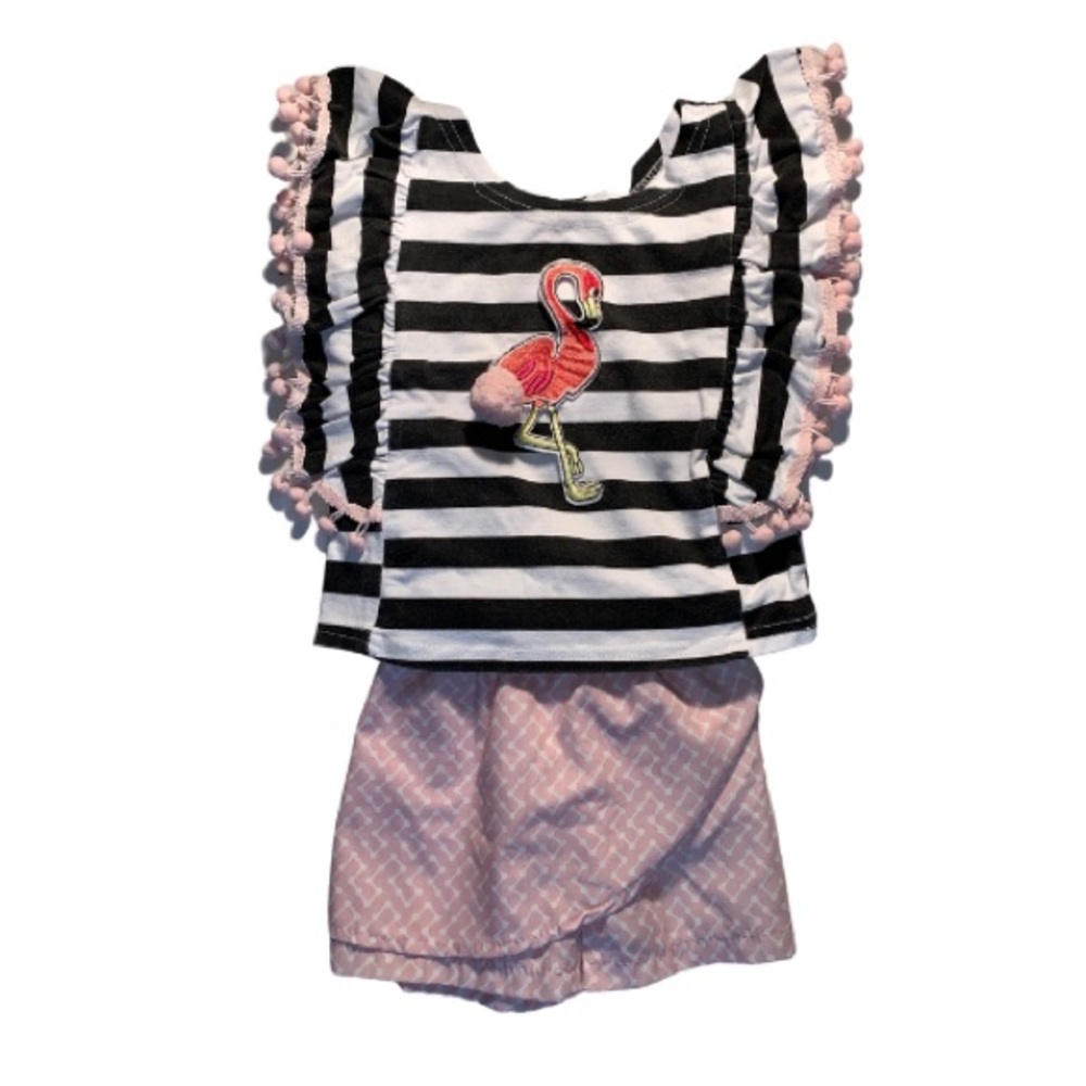 Toddler skort set with Pom Pom too